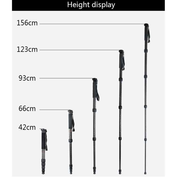 BEXIN MCS285 Portable Travel Outdoor DSLR Camera Carbon Fiber Monopod Holder