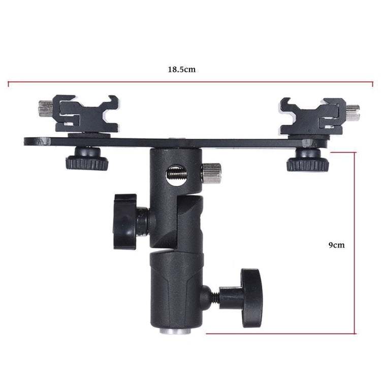 Double Hot Shoe Flash Stand Bracket