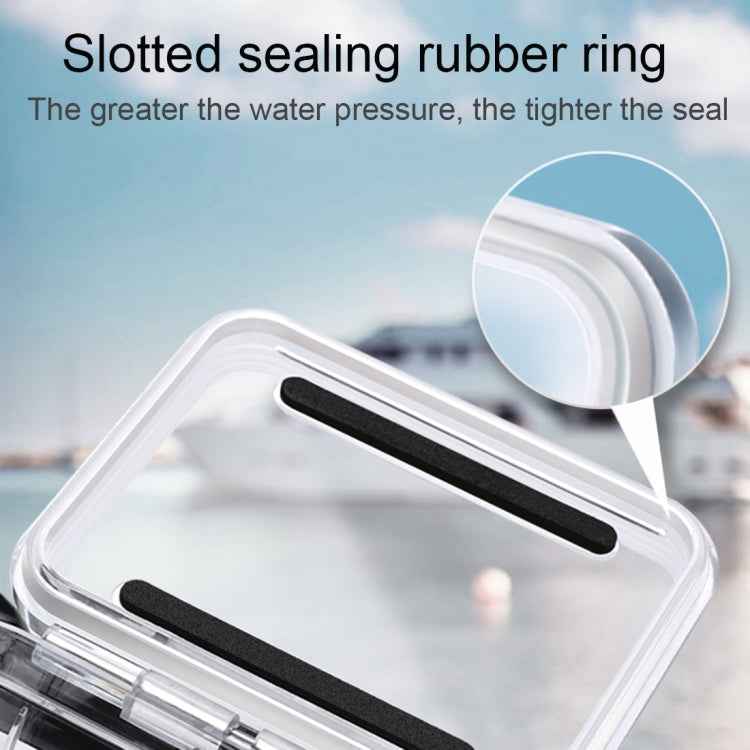 For GoPro HERO8 Black 45m Waterproof Housing Protective Case with Buckle Basic Mount & Screw & Floating Bobber Grip & Strap & Anti-Fog Inserts