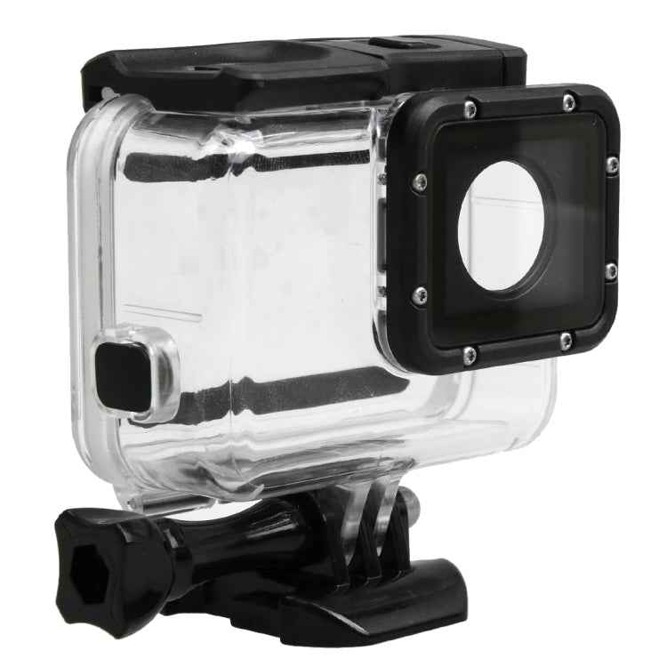 For GoPro HERO5 30m Waterproof PC & ABS Housing Protective Case + Touch Back Cover with Buckle Basic Mount & Long Screw, Backcover Size: 7 x 6 cm