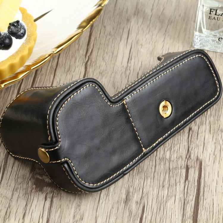 1/4 inch Thread PU Leather Camera Half Case Base for Canon EOS 90D