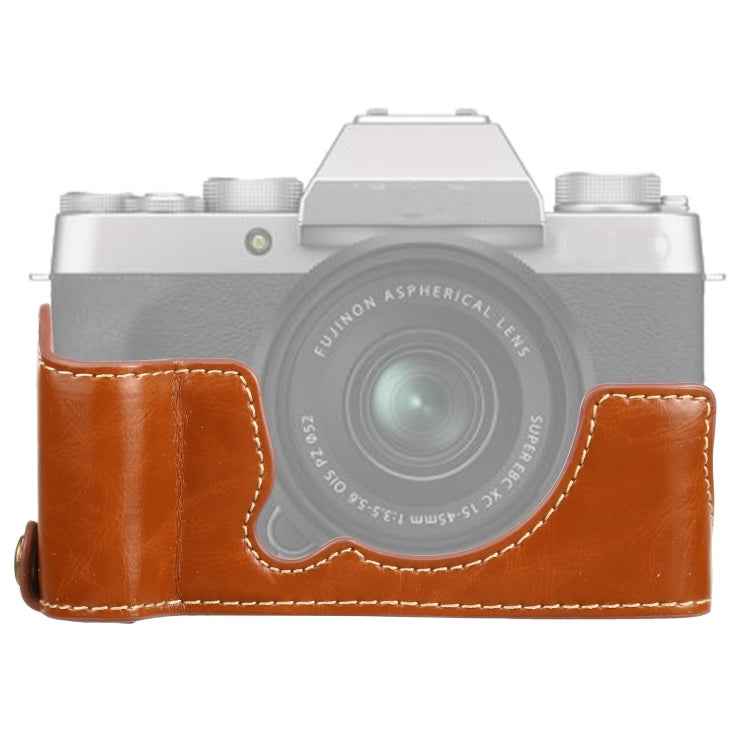 1/4 inch Thread PU Leather Camera Half Case Base for FUJIFILM XT200