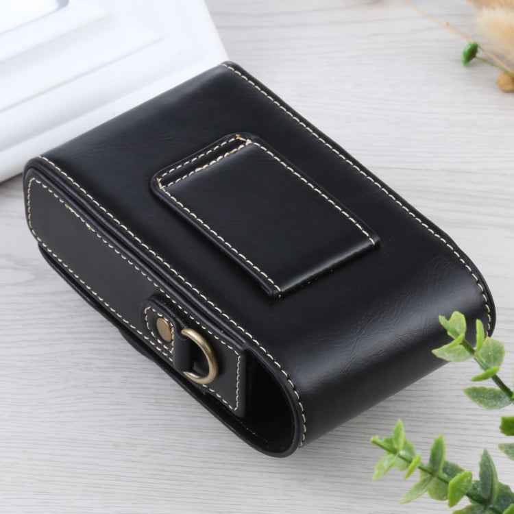 Vertical Flip Full Body Camera PU Leather Case Bag with Strap for Ricoh GR III / GRII, Sony ZV-1 / DSC-RX100M7 / RX100M6 / RX100M5 / RX100M2