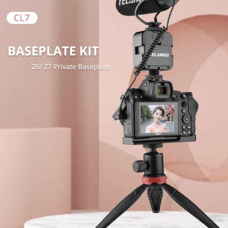 YELANGU CL7 Camera Expansion Board Base L Plate for Nikon Z6 / Z7