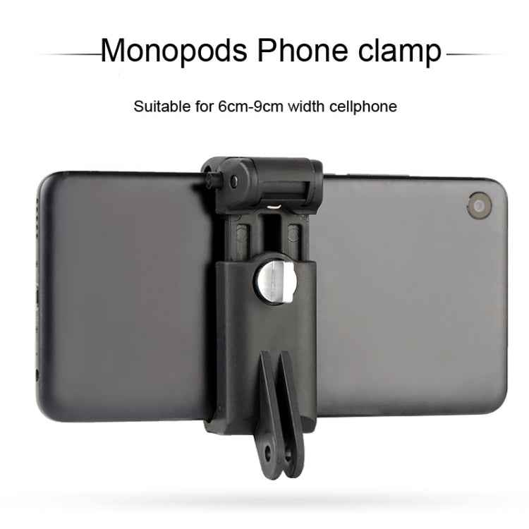 Selfie Sticks Monopods Mount Phone Clamp for iPhone, Samsung, HTC, Sony, LG and other Smartphones, Clip Range: 6-9cm