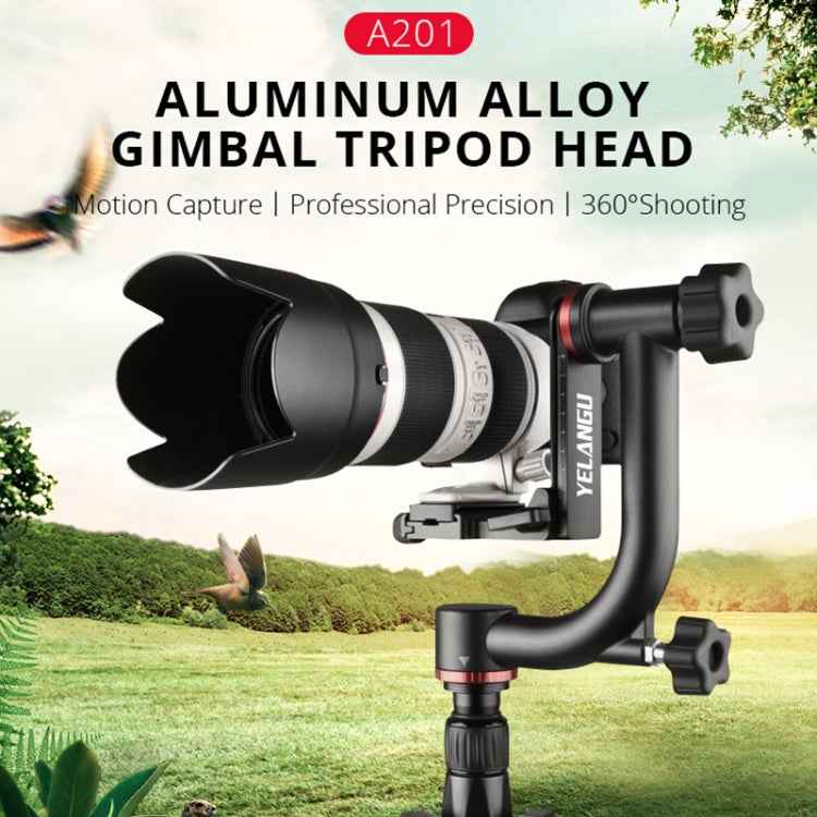 YELANGU A201 360 Degree Horizontal Gimbal Tripod Head for DV and SLR Cameras
