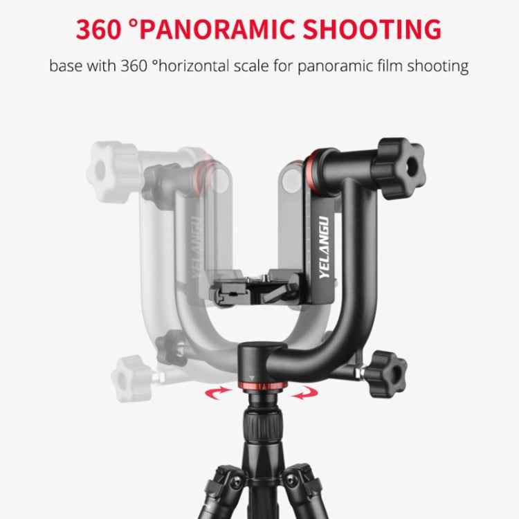 YELANGU A201 360 Degree Horizontal Gimbal Tripod Head for DV and SLR Cameras