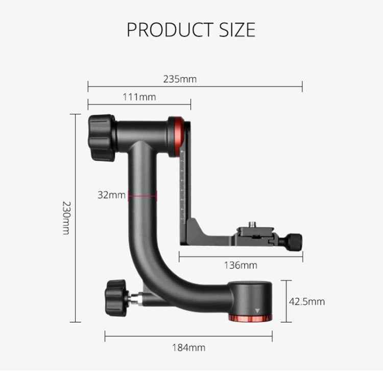 YELANGU A201 360 Degree Horizontal Gimbal Tripod Head for DV and SLR Cameras