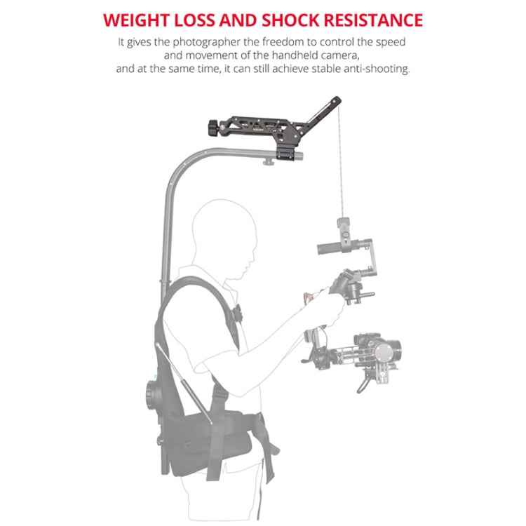YELANGU BF01 Shock-absorbing Crested Damping Arm, Load: 3-15kg