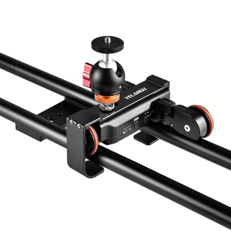 YELANGU L4X-60ET 60cm Splicing Slide Rail Track + Trolley Rail Buckle with Ballhead for SLR Cameras / Video Cameras