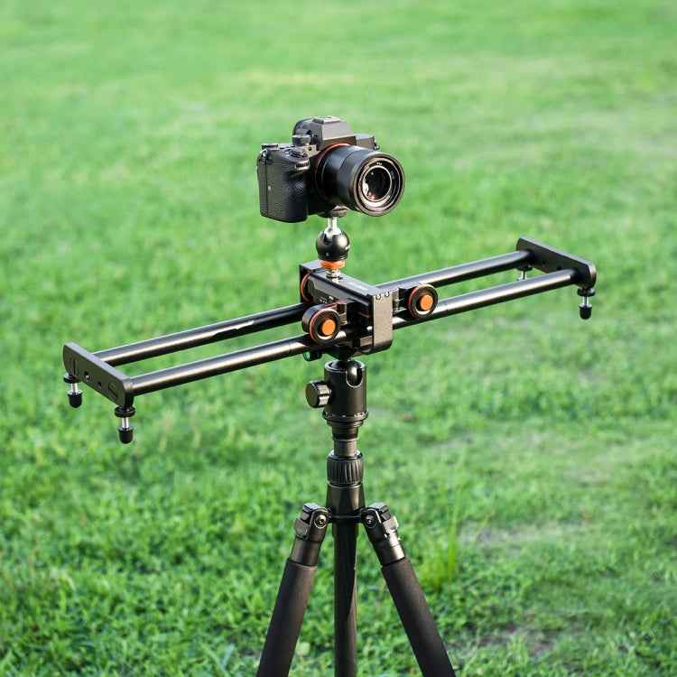 YELANGU L4X-60ET 60cm Splicing Slide Rail Track + Trolley Rail Buckle with Ballhead for SLR Cameras / Video Cameras