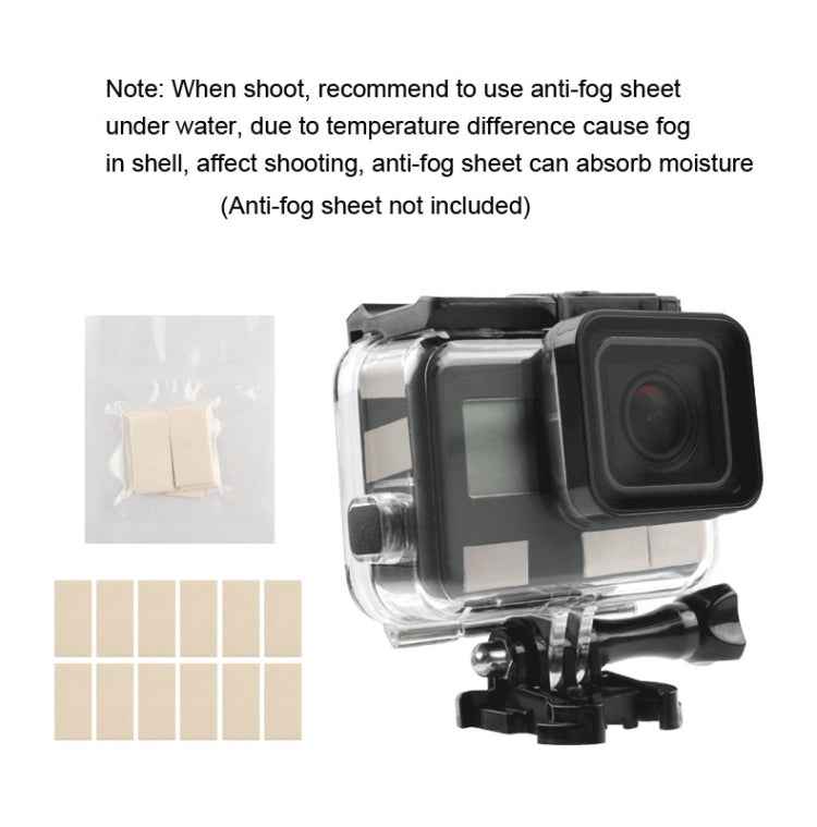 45m Waterproof Housing Protective Case + Touch Screen Back Cover for GoPro NEW HERO /HERO6 /5, with Buckle Basic Mount & Screw & (Purple, Red, Pink) Filters, No Need to Remove Lens