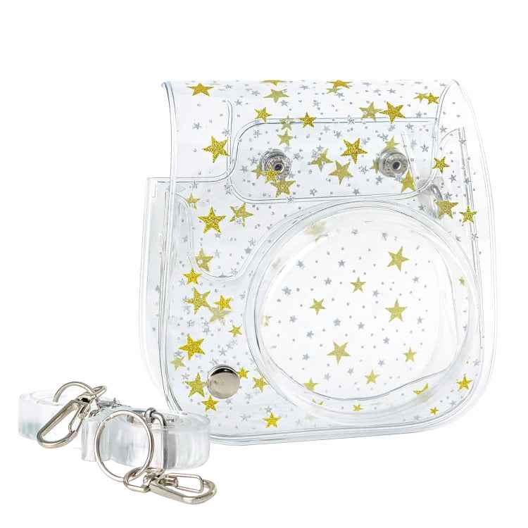 Stars Crystal PVC Hard Case Camera Bag with Shoulder Strap for FUJIFILM Instax Mini 11