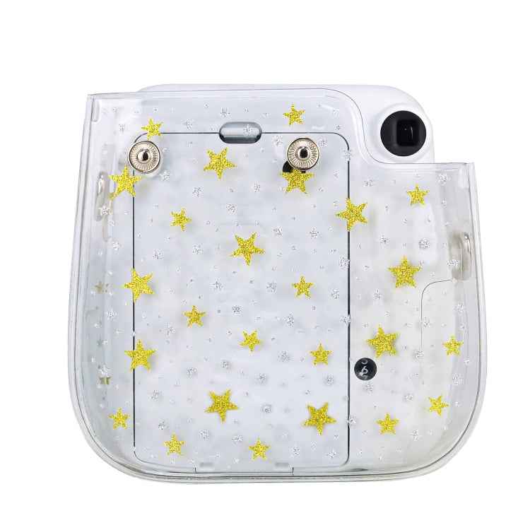 Stars Crystal PVC Hard Case Camera Bag with Shoulder Strap for FUJIFILM Instax Mini 11