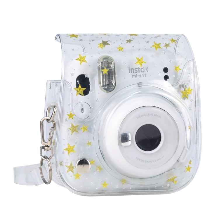 Stars Crystal PVC Hard Case Camera Bag with Shoulder Strap for FUJIFILM Instax Mini 11