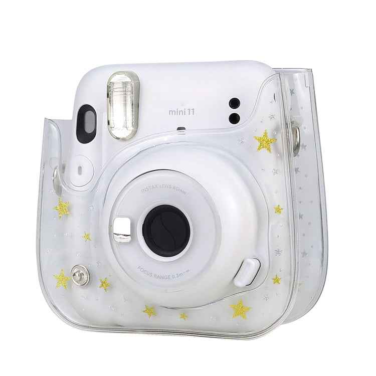 Stars Crystal PVC Hard Case Camera Bag with Shoulder Strap for FUJIFILM Instax Mini 11