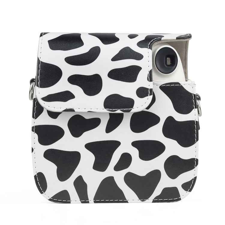 Milk Cow Full Body PU Leather Case Camera Bag with Strap for FUJIFILM instax mini 7+