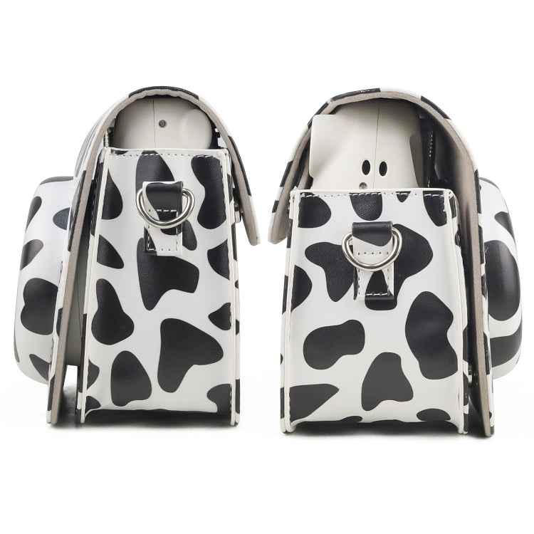 Milk Cow Full Body PU Leather Case Camera Bag with Strap for FUJIFILM instax mini 7+
