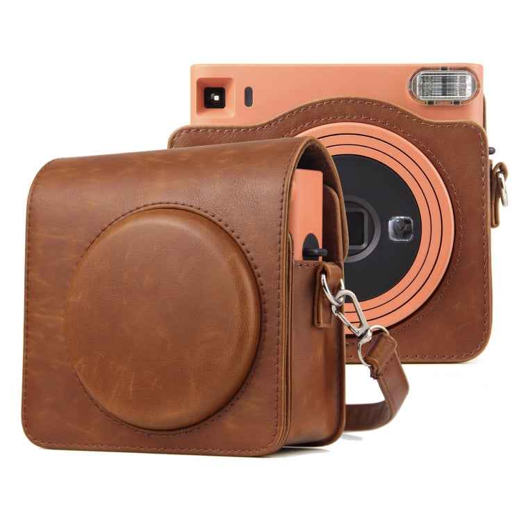 Full Body PU Leather Case Camera Bag with Strap for FUJIFILM instax Square SQ1