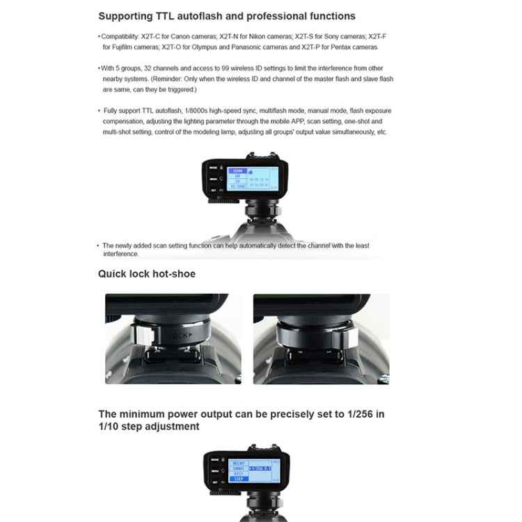 Godox X2T-N E-TTL II Bluetooth Wireless Flash Trigger for Nikon