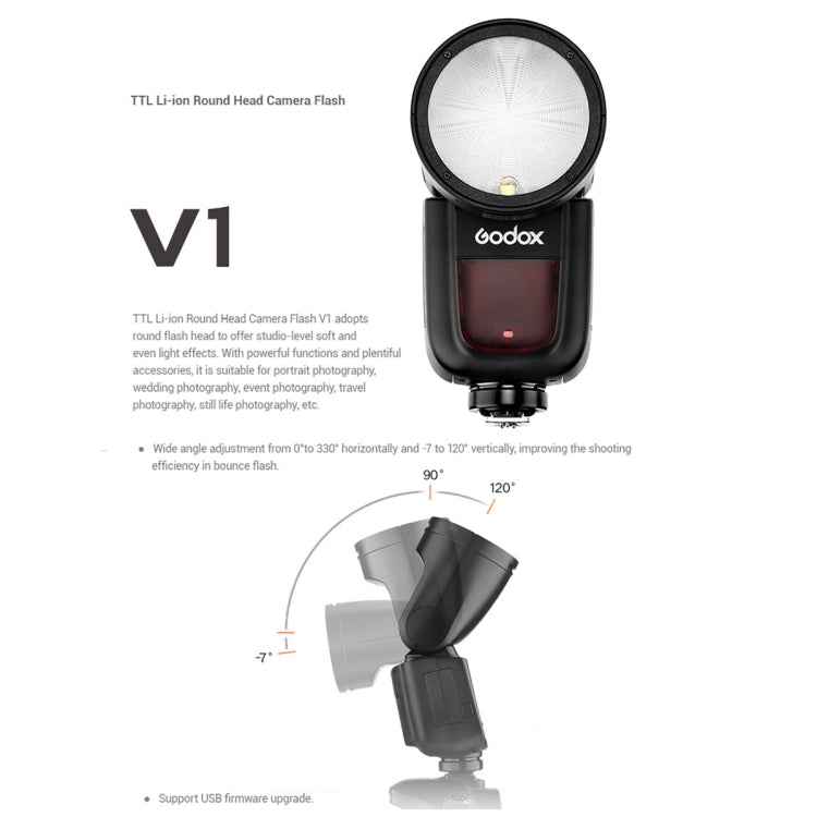 Godox V1C Round Head TTL Flash Speedlite for Canon