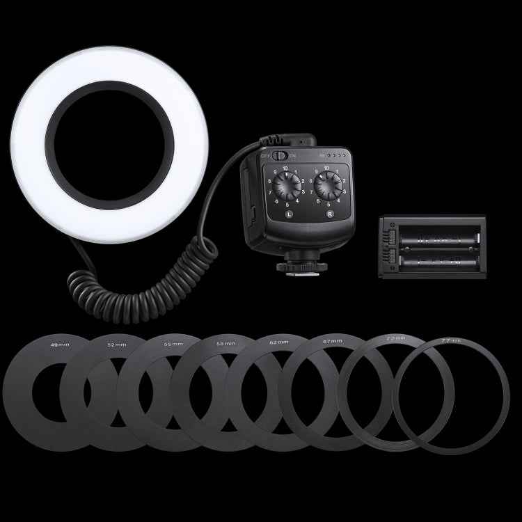 Godox Ring72 Macro Ring 48 LED Flash Light with 8 Different Size Adapter Rings