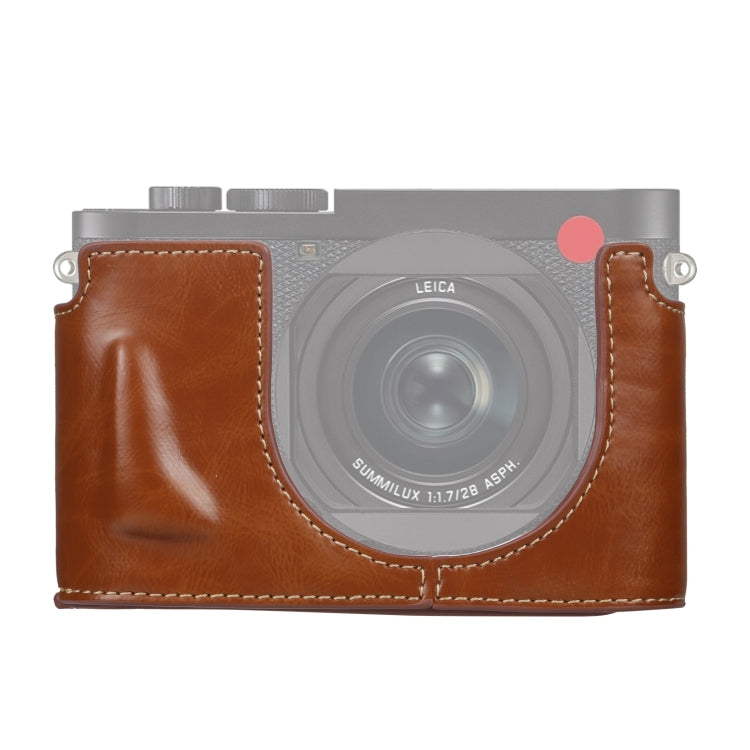 1/4 inch Thread PU Leather Camera Half Case Base for Leica Q2, For Leica Q2