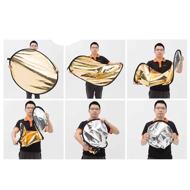 Godox FT01 2 in 1 Gold / Silver Oval Folding Reflector Board, Size: 150 x 200cm