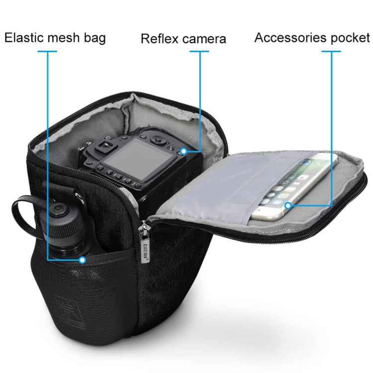 CADEN D11 Waterproof Crossbody Shoulder SLR Camera Bag, Size: 20.5 x 16 x 27cm
