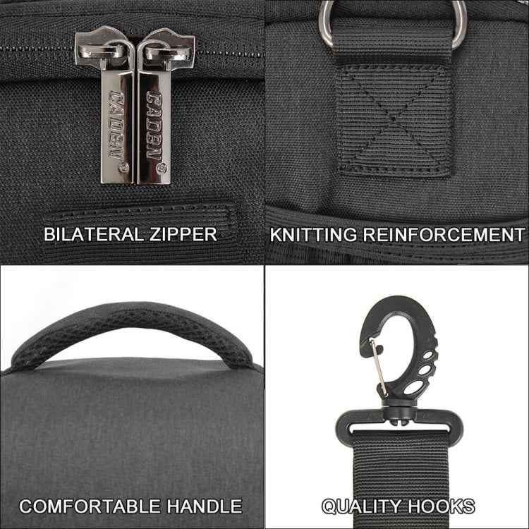 CADEN D11 Waterproof Crossbody Shoulder SLR Camera Bag, Size: 20.5 x 16 x 27cm