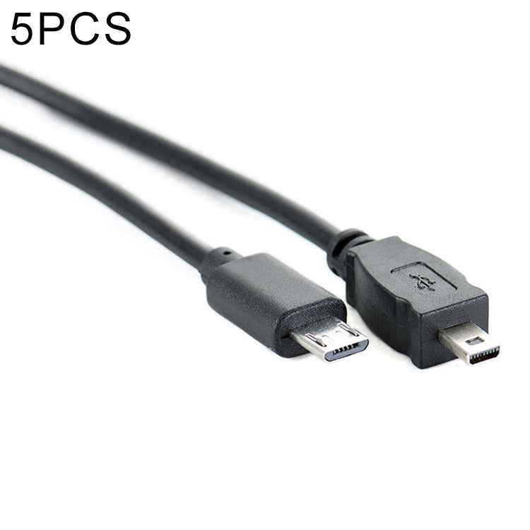 5 PCS 30cm Micro USB to Mini 8 Pin USB OTG Phone Data Cable for Nikon