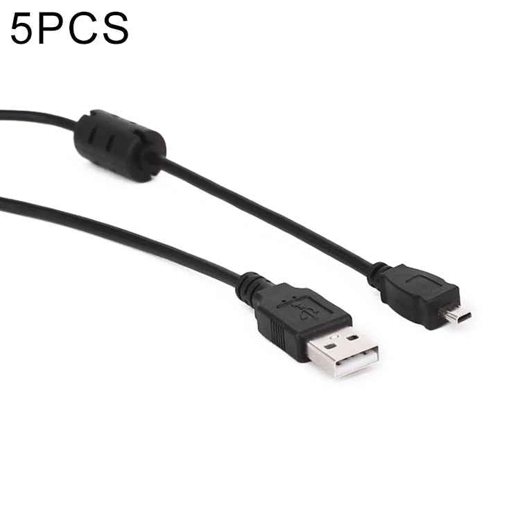 5 PCS 1.5m Mini 8 Pin USB to USB 2.0 Data Charging Cable for Nikon D5100 / D610