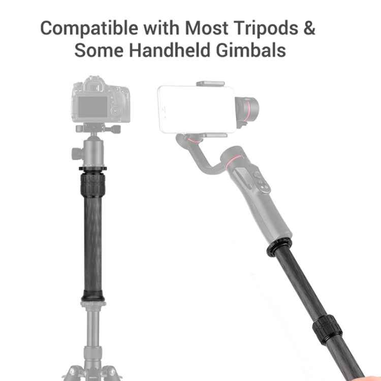BEXIN P262C 235mm-396mm Tripod Extension Pole Carbon Fiber Center Column Tripod Extender