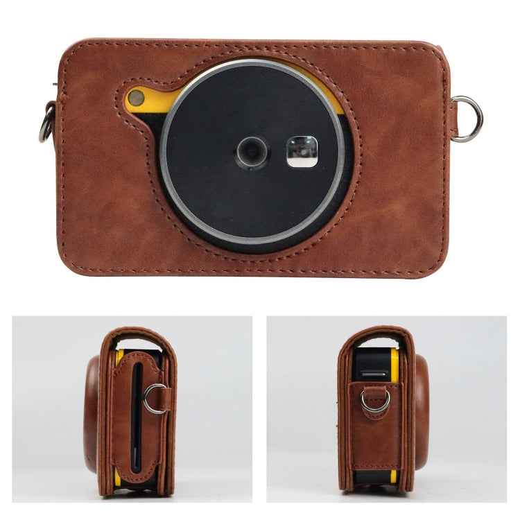 For Kodak Mini Shot2 Retro / C210R instax Full Body Camera PU Leather Case Bag with Strap