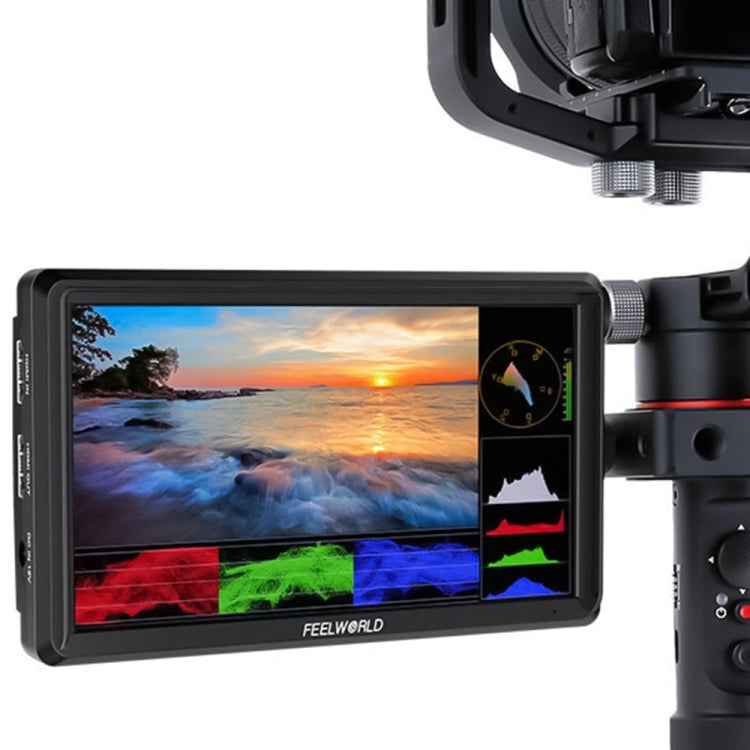 FEELWORLD FW568 V3 6 inch 3D LUT DSLR Camera Field Monitor, IPS Full HD 1920 x 1152, Support HDMI Input Output Tilt Arm