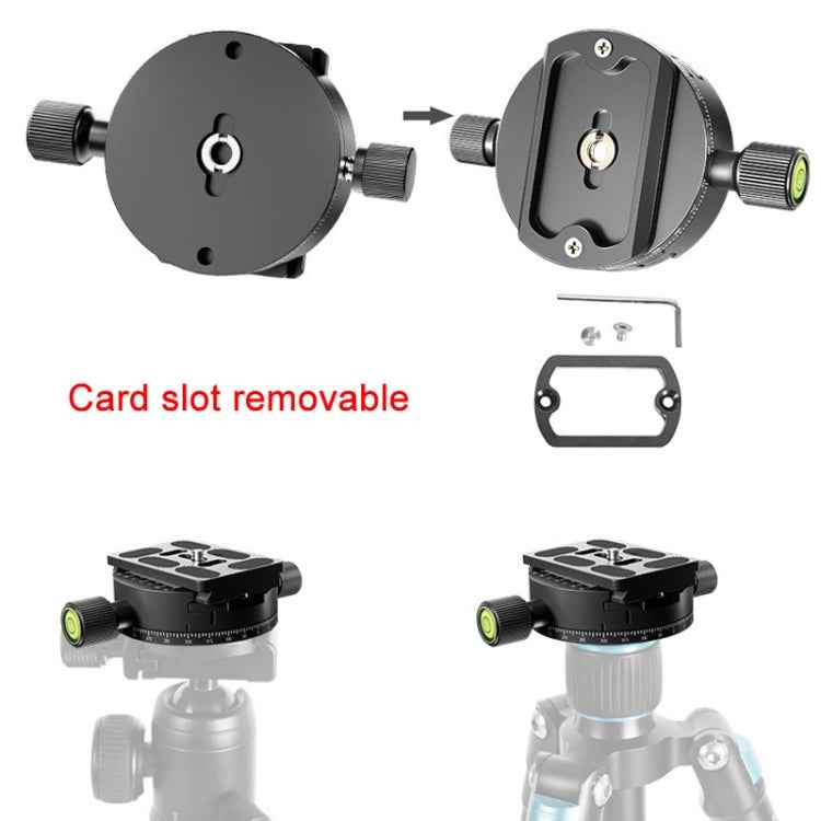 BEXIN QJ08-S Panoramic Rotary Quick Release Clamp Base Tripod Mount with Quick Release Plate