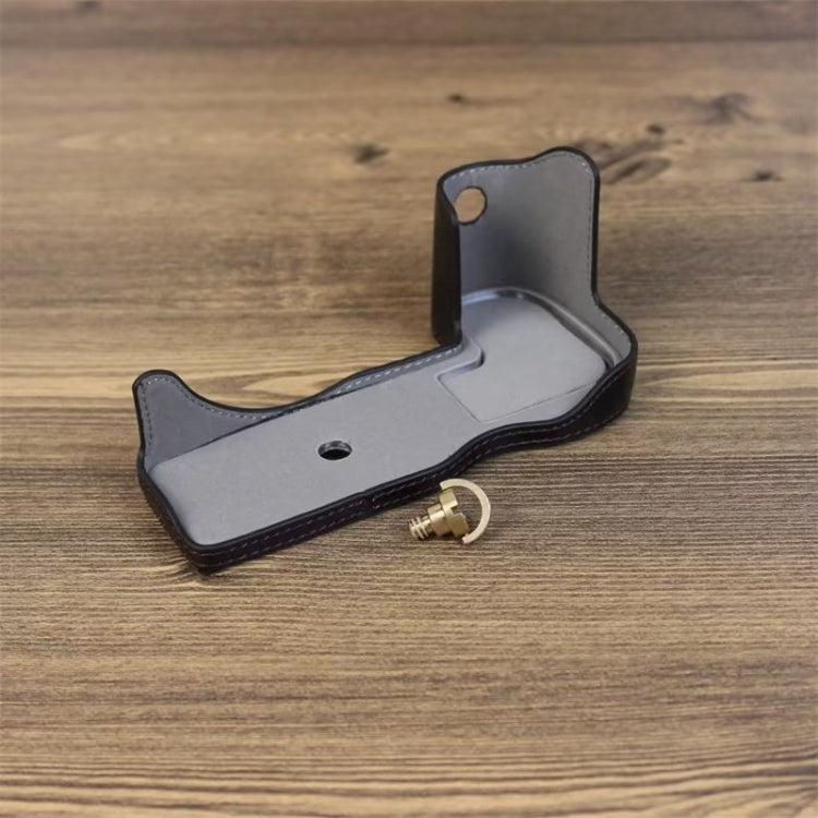 For Canon EOS R7 1/4 inch Thread PU Leather Camera Half Case Base, For Canon EOS R7