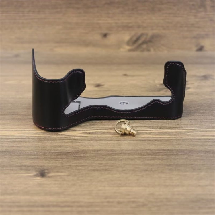 For Fujifilm XH2S 1/4 inch Thread PU Leather Camera Half Case Base