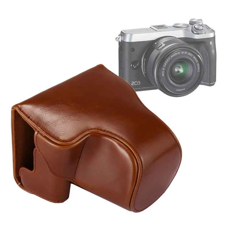 Full Body Camera PU Leather Case Bag with Strap for Canon EOS M6