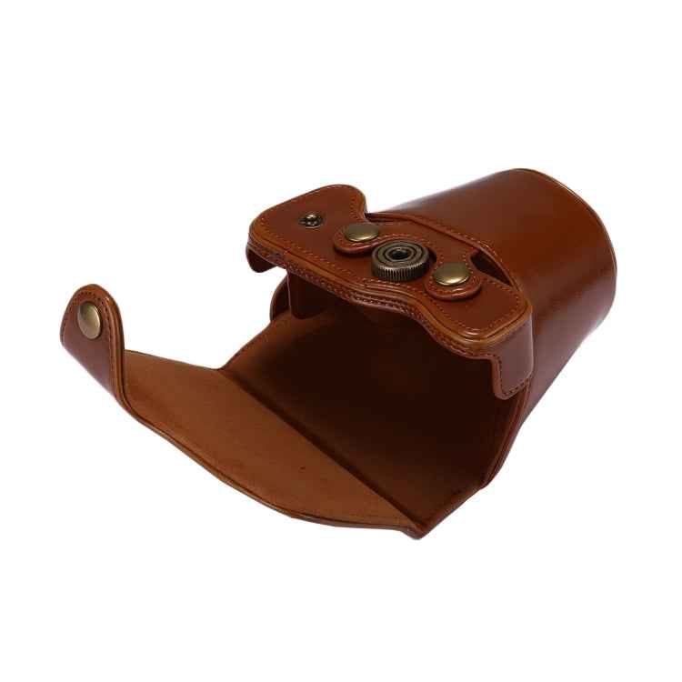 Full Body Camera PU Leather Case Bag with Strap for Canon EOS M6