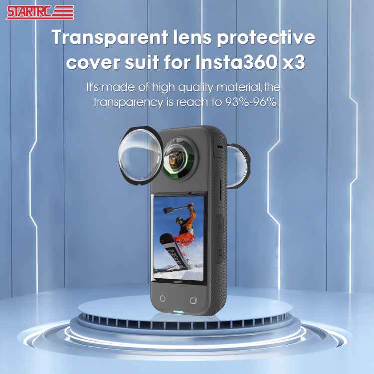For Insta360 X3 STARTRC Lens Guard PC Protective Cover