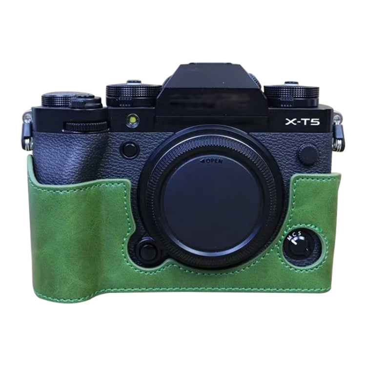 For FUJIFILM X-T5 1/4 inch Thread PU Leather Camera Half Case Base