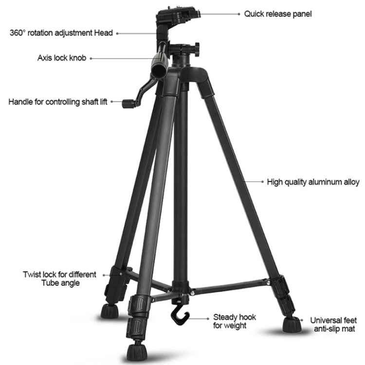 3388 1.3m Portable Phone Live Selfie Tripod DV SLR Camera Stand