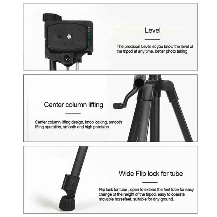 3388 1.3m Portable Phone Live Selfie Tripod DV SLR Camera Stand