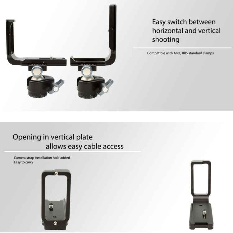 FITTEST FLN-D850 Vertical Shoot Quick Release L Plate Bracket Base Holder for Nikon D850