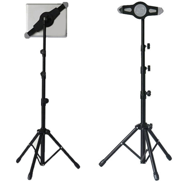 Universal Mount Tripod Floor Stand Tablet Holder for iPad, and 7 - 12 inch Tablet and Laptop