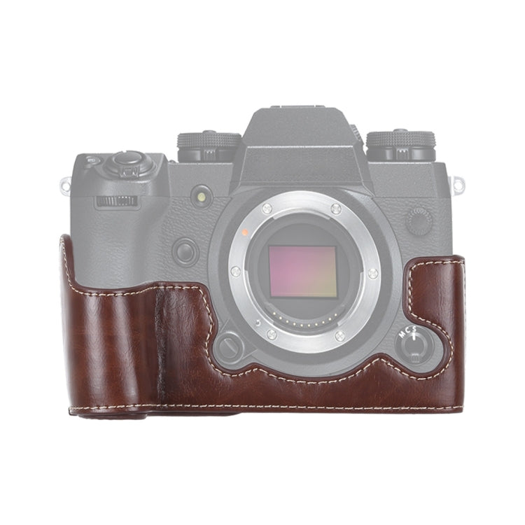 1/4 inch Thread PU Leather Camera Half Case Base for FUJIFILM X-H1, For FUJIFILM X-H1, For FUJIFILM XH1