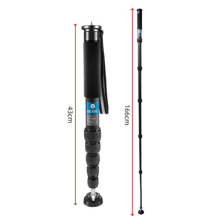 BEXIN P336C Camera Carbon Fiber Monopod Travel Live Selfie Bracket Holder