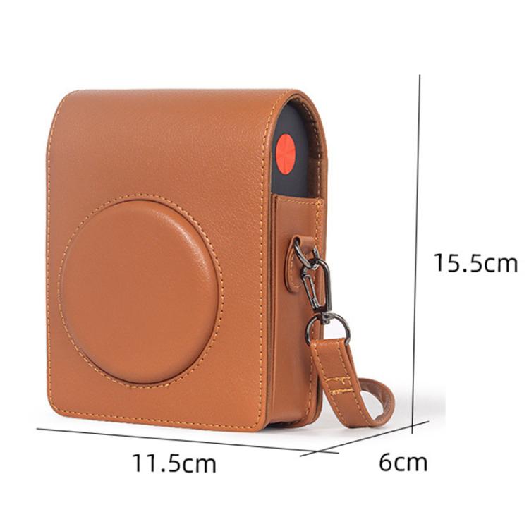 Vertical Full Body Camera Vegan Leather Case Bag with Strap For Kodak MINI SHOT 3 ERA MS300, For Kodak MINI SHOT 3 ERA MS300