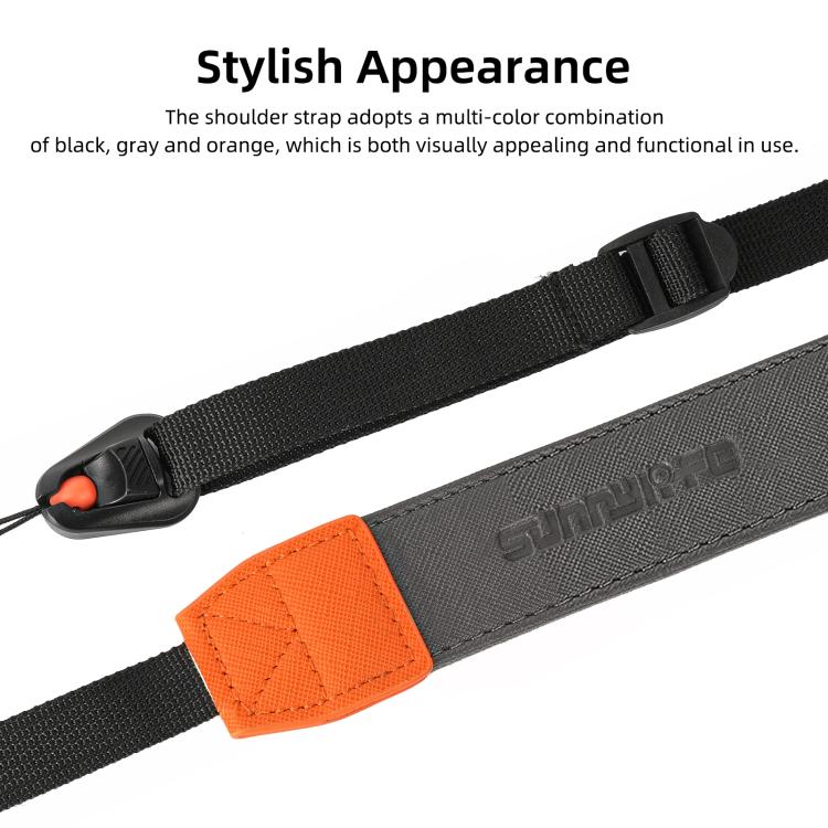 Sunnylife Universal Quick-Release Shoulder Strap Adjustable Shoulder Lanyard 3.2cm-Wide Safe Rope for DSLR Cameras